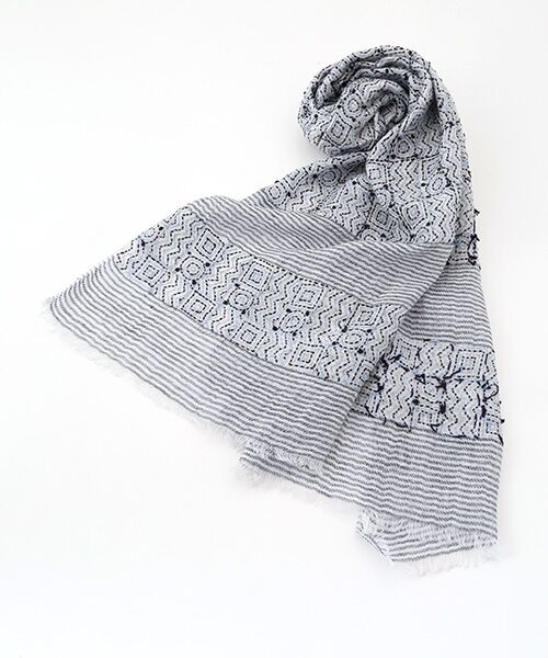 TABASA / タバサ マフラー・ショール・スヌード・ストール | ☆キカ柄 刺子 ストール | 詳細3