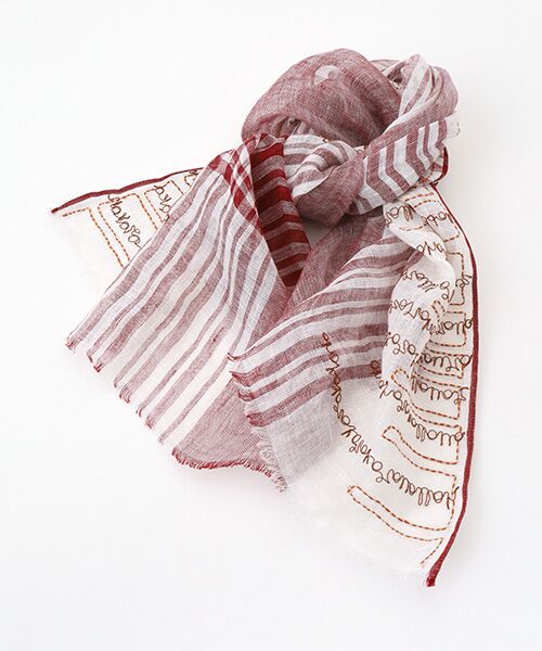TABASA / タバサ マフラー・ショール・スヌード・ストール | ☆レター刺繍 チェック ストール | 詳細3