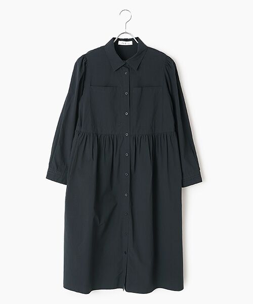 TABASA / タバサ ロング・マキシ丈ワンピース | タイプライター クロス シャツワンピース（コン）