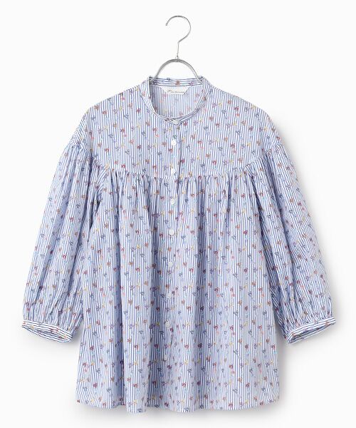 TABASA / タバサ シャツ・ブラウス | バイク バルーン プリント ブラウス（ブルー系）