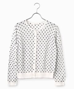 TABASA / タバサ カーディガン・ボレロ | ドット プリント ニット カーディガン