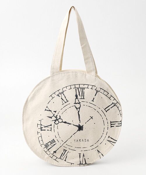 TABASA / タバサ ショルダーバッグ | クロックプリント 帆布 ショルダーバッグ+ | 詳細1