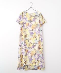 TABASA / タバサ ロング・マキシ丈ワンピース | オーガンジー × ミックスフラワープリント ワンピース