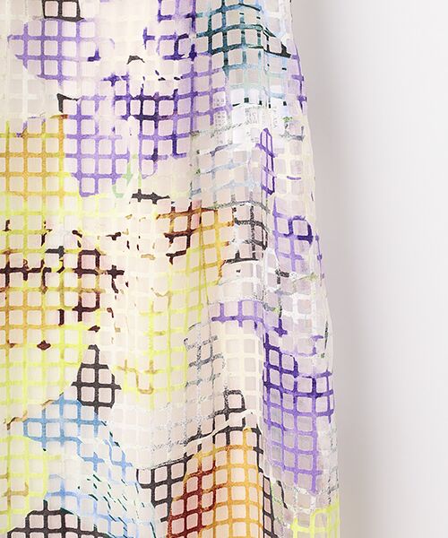 TABASA / タバサ ロング・マキシ丈ワンピース | オーガンジー × ミックスフラワープリント ワンピース | 詳細3