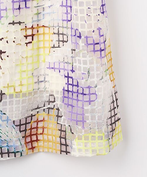 TABASA / タバサ ロング・マキシ丈ワンピース | オーガンジー × ミックスフラワープリント ワンピース | 詳細4