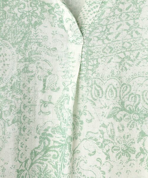 TABASA / タバサ チュニック | フレンチリネン × かすりアート プリント チュニック | 詳細4