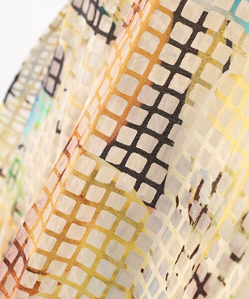 TABASA / タバサ シャツ・ブラウス | オーガンジー × ミックスフラワープリント フレンチスリーブ ブラウス | 詳細1