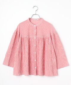 TABASA / タバサ シャツ・ブラウス | インドコットン クレープ ストライプ ブラウス
