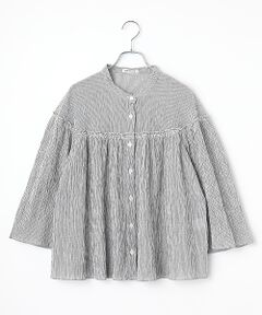 TABASA / タバサ シャツ・ブラウス | インドコットン クレープ ストライプ ブラウス