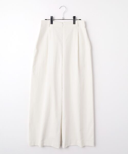 TABASA / タバサ その他パンツ | ドライ オックス ストレッチ ワイドパンツ（シロ）