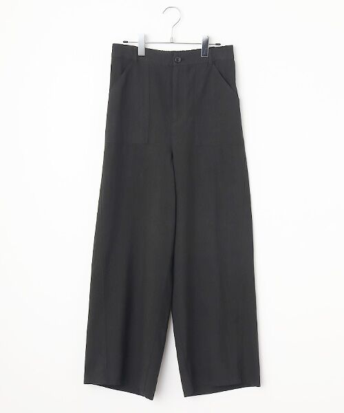 TABASA / タバサ その他パンツ | テンセル コットン リネン ツイルパンツ（クロ）