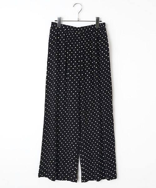 TABASA / タバサ その他パンツ | インドコットン クレープ ドットプリント パンツ（クロ）