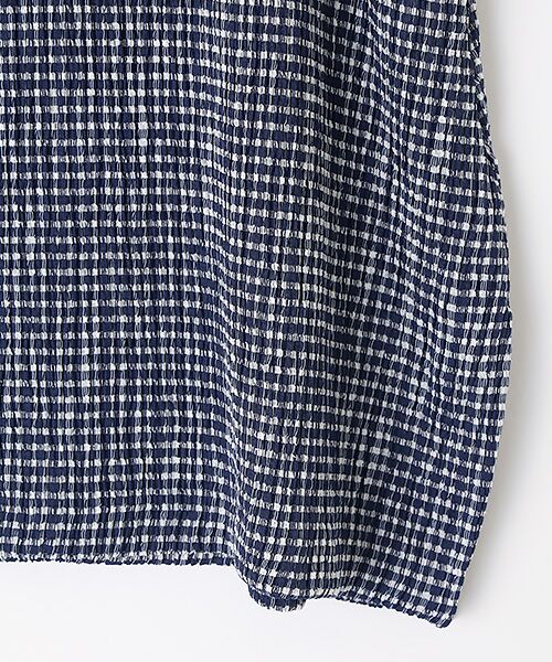 TABASA / タバサ チュニック | シャーリング ボーダー ショートスリーブ チュニック | 詳細3