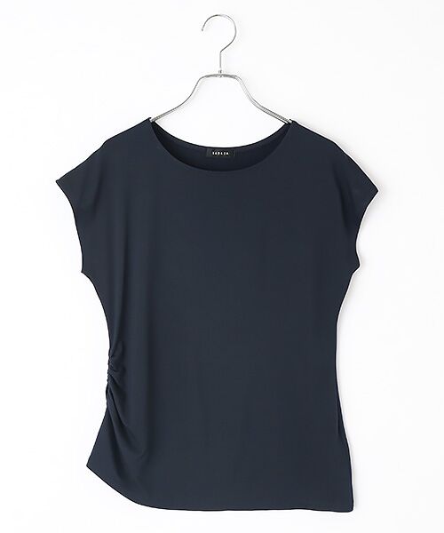 TABASA / タバサ カットソー | ウエスト シャーリング フレンチスリーブ プルオーバー（コン）