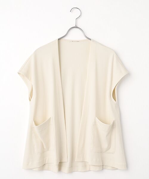 TABASA / タバサ カーディガン・ボレロ | 強撚 ポンチ ドロップショルダー カーディガン（ベージュ）