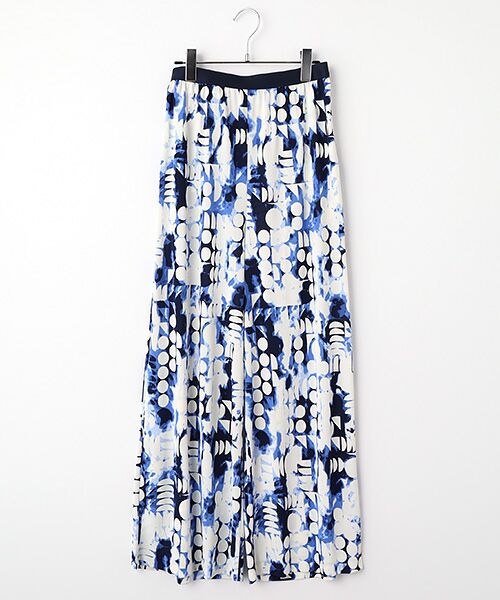 TABASA / タバサ その他パンツ | スムース ｘ ドットプリント イージーパンツ（ブルー系）