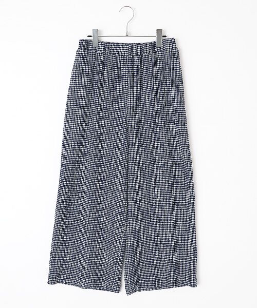 TABASA / タバサ その他パンツ | シャーリング ボーダー イージーパンツ（コン×シロ）