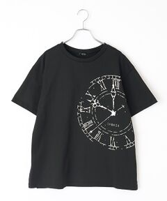 TABASA / タバサ Tシャツ | 40/２天竺 クロックプリント Tシャツ