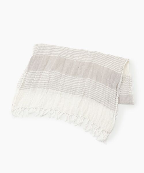 TABASA / タバサ マフラー・ショール・スヌード・ストール | ☆ランダム ボーダー ストール（ナチュラル）