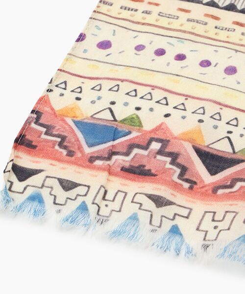 TABASA / タバサ マフラー・ショール・スヌード・ストール | ☆カラフル エスニック ボーダー ストール | 詳細2