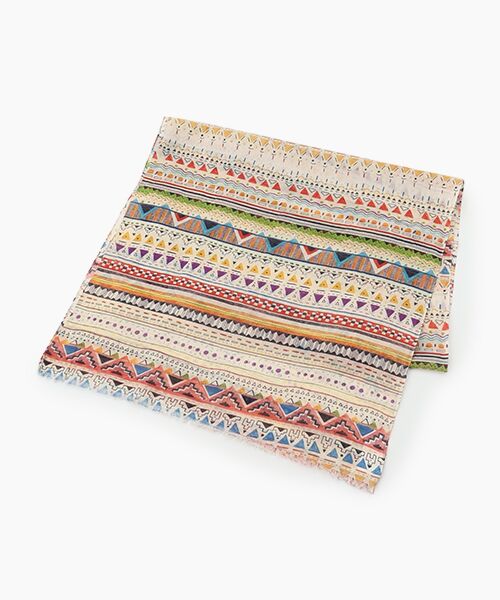 TABASA / タバサ マフラー・ショール・スヌード・ストール | ☆カラフル エスニック ボーダー ストール（ミックス）