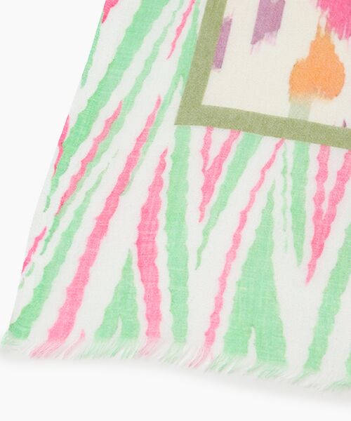 TABASA / タバサ マフラー・ショール・スヌード・ストール | ☆かすり風 にじみ プリント ストール | 詳細2