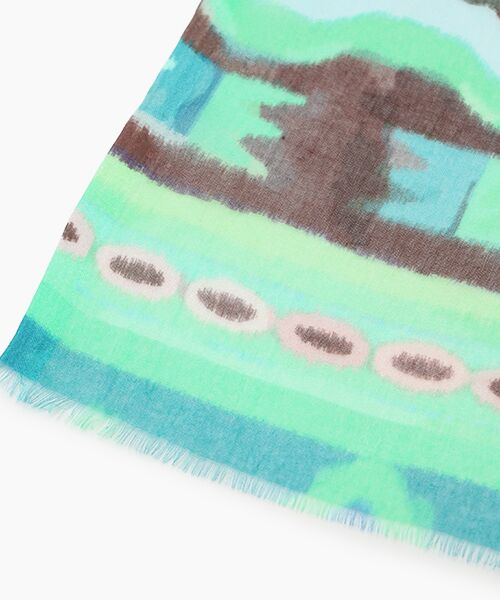 TABASA / タバサ マフラー・ショール・スヌード・ストール | ☆エスニック にじみ プリント ストール | 詳細2