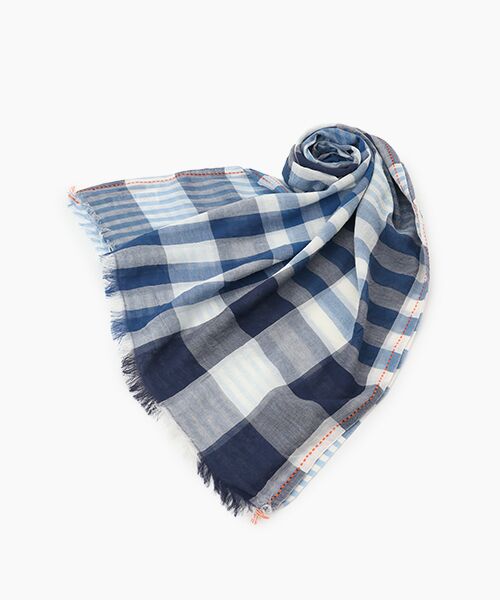 TABASA / タバサ マフラー・ショール・スヌード・ストール | ☆ブルー タータン チェック ストール | 詳細1
