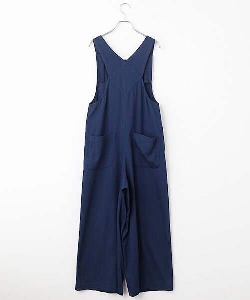 TABASA / タバサ サロペット・オールインワン | 接結 ダブルガーゼ インディゴ染め サロペット | 詳細1