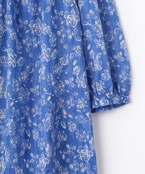 TABASA / タバサ ロング・マキシ丈ワンピース | ボイル ｘ チンツプリント バンドカラー ワンピース | 詳細3