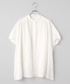 TABASA / タバサ シャツ・ブラウス | シャーリング バンドカラー スリーブレス ブラウス