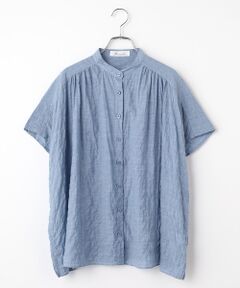 TABASA / タバサ シャツ・ブラウス | シャーリング バンドカラー スリーブレス ブラウス