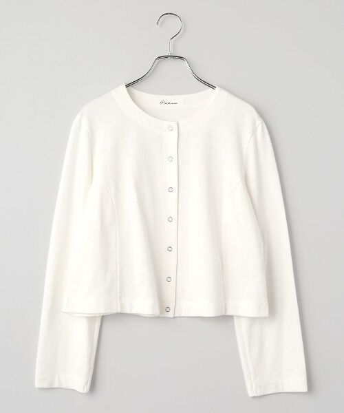 TABASA / タバサ カーディガン・ボレロ | ヴィンテージ 天竺 スナップボタン カーディガン（シロ）