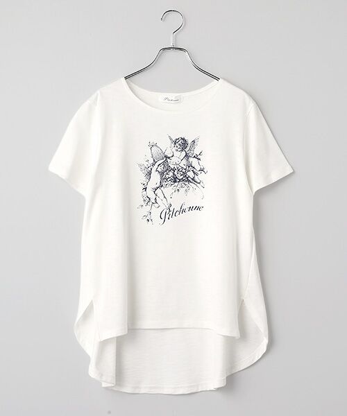 TABASA / タバサ Tシャツ | ヴィンテージ 天竺 エンジェルプリント Tシャツ（シロ）