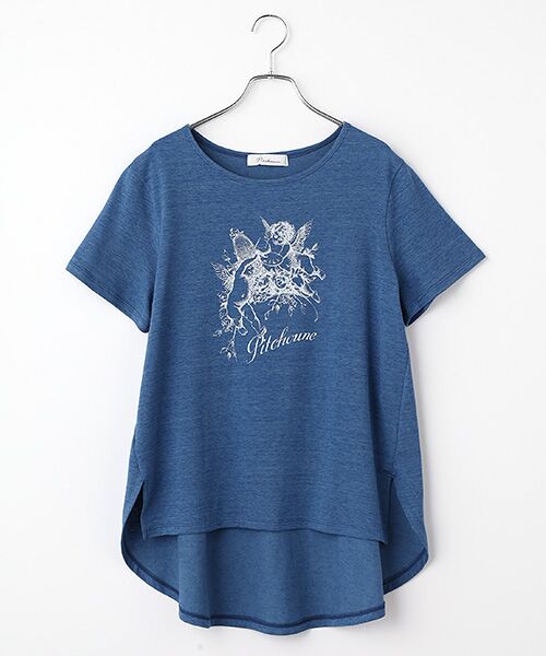 TABASA / タバサ Tシャツ | ヴィンテージ 天竺 エンジェルプリント Tシャツ（ブルー）