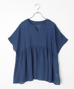 TABASA / タバサ シャツ・ブラウス | 2.2オンス デニム キーネック ブラウス