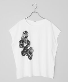 TABASA / タバサ Tシャツ | パラソル プリント フレンチスリーブ Tシャツ
