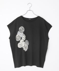 TABASA / タバサ Tシャツ | パラソル プリント フレンチスリーブ Tシャツ