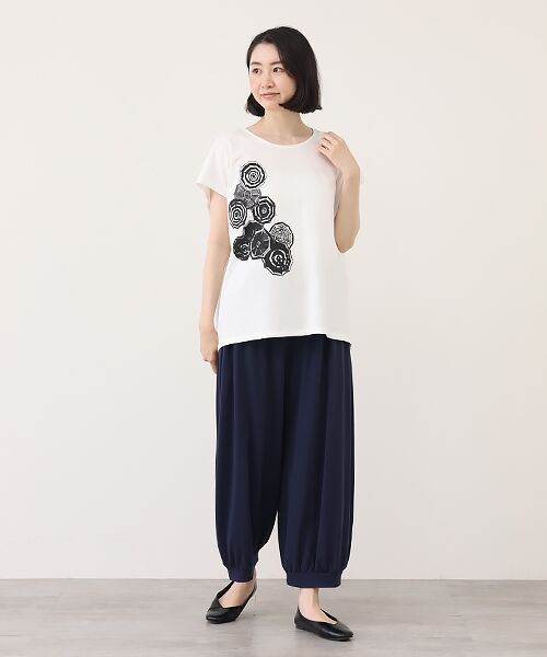 TABASA / タバサ Tシャツ | パラソル プリント フレンチスリーブ Tシャツ | 詳細12