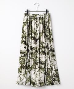 TABASA / タバサ ロング・マキシ丈スカート | デジタルフラワー プリント チュール バルーンスカート