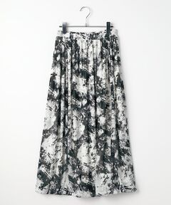 TABASA / タバサ ロング・マキシ丈スカート | デジタルフラワー プリント チュール バルーンスカート