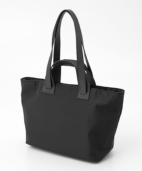 TABASA / タバサ トートバッグ | タフタ × フリース ボンディング 2WAY バッグ（クロ）