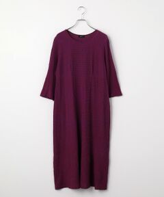 TABASA / タバサ ロング・マキシ丈ワンピース | 強撚 ギンガム ワンピース