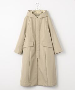 TABASA / タバサ その他アウター | タフタ × フリース ボンディング フード ロング コート