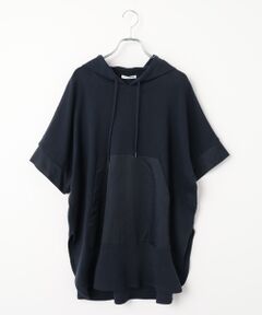 TABASA / タバサ チュニック | 異素材 コンビ フーディー チュニック