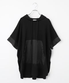 TABASA / タバサ チュニック | 異素材 コンビ フーディー チュニック