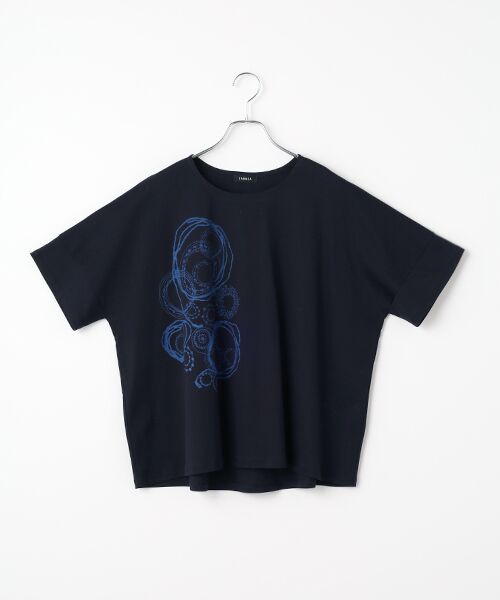 TABASA / タバサ Tシャツ | スムース ループプリント Tシャツ（コン）
