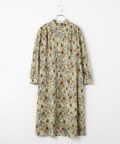 TABASA / タバサ ロング・マキシ丈ワンピース | ボタニカルアートプリント バンドカラー シャツワンピース