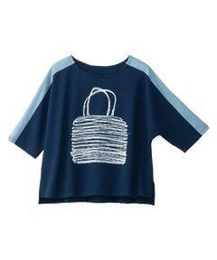 TAKASHIMAYA Tsuhan Edition / タカシマヤ ツーハン・エディション カットソー | 配色プリントプルオーバー