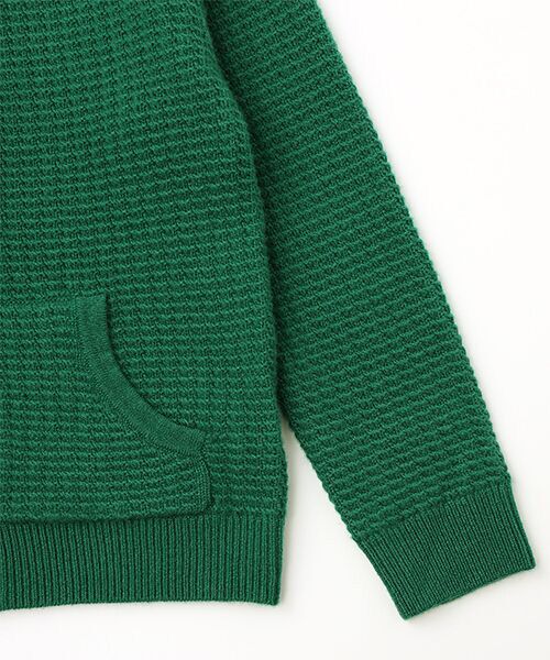 TAKASHIMAYA CASHMERE（キッズ、ストール・マフラー） / タカシマヤ カシミヤ（キッズ、ストール・マフラー） ニット・セーター | ワッフルジップパーカー【150/160】【カシミヤ100％・手洗い可/ドライ】 | 詳細4